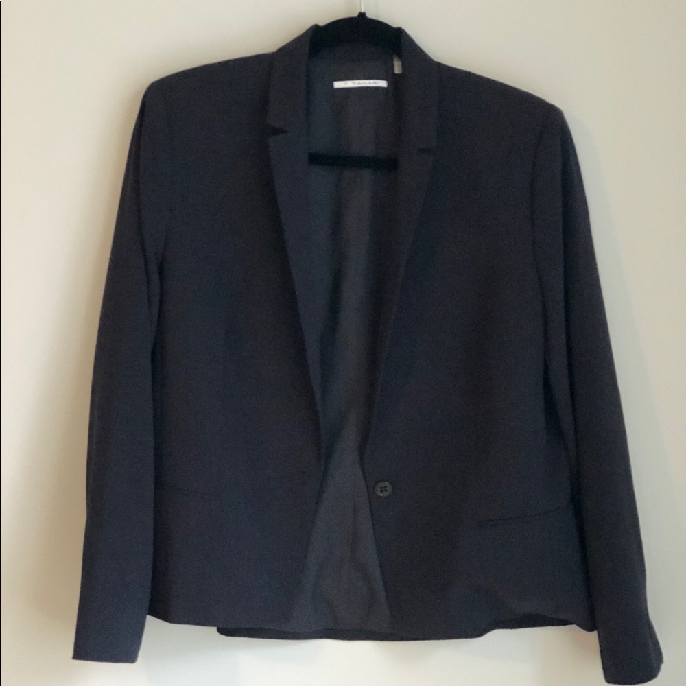 T Tahari Navy Blazer